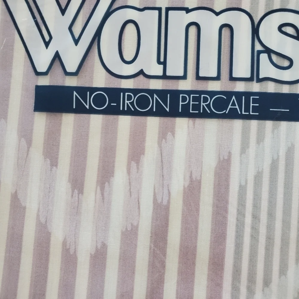 Vintage Wamsutta Dusty‎ Pink & White One Twin Flat Sheet 66×96 in.